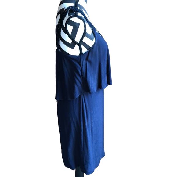 Maeve Anthropologie Navy Blue Tisana Mini Dress Size 2 - Picture 3 of 9